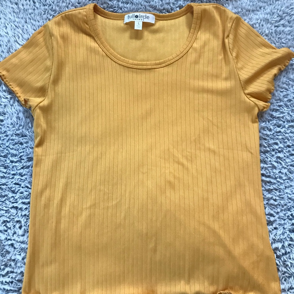 mustard yellow shirt